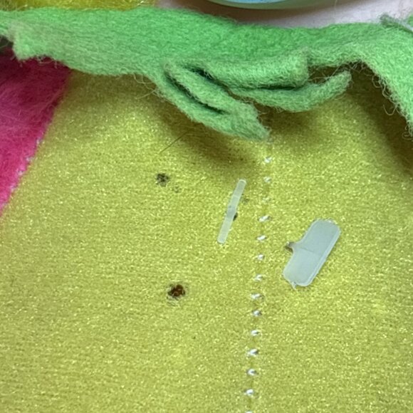 Vtg Rushton Rubber Face Clown Doll 70s Neon Hair Soft Body Happy Clapping Elf - Picture 5 of 14